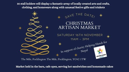 Charity Christmas Market 11-3 Saturday 16th November